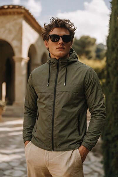 comstar Men's Trend Casual Lined Khaki Raincoat & Windbreaker