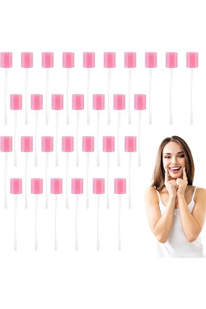 Yelajoy 100 قطعة من مسحات الفم الإسفنجية، إسفنجات فم على عصا للترطيب والعناية...