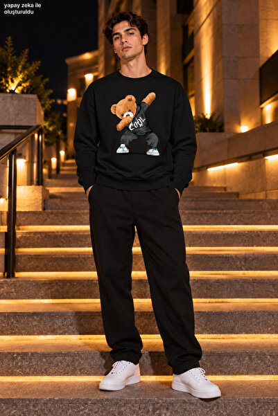 caddekombin Men's Hoodie-Crew Neck Casual Regular Fit Sweatshirt with Teddy B...