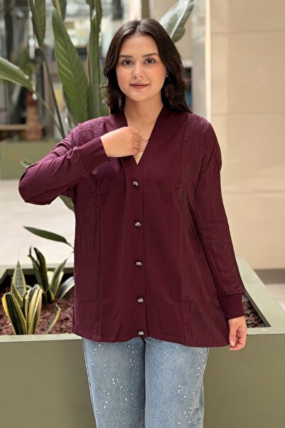 Mahal Crochet Knitwear Fabric Detailed Knitwear Cardigan