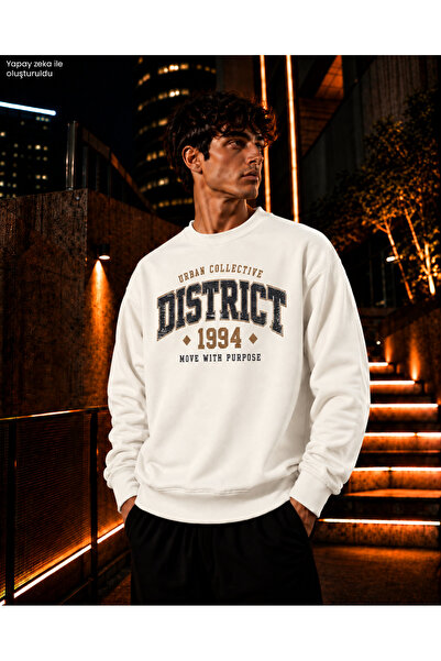 caddekombin Men's District and Taba 1994 Written Crew Neck Casual Regular Fit...