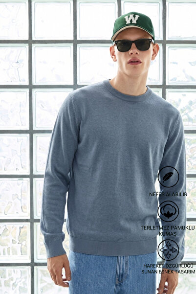 DAMGA JEANS كنزات - أزرق - مقاس عادي