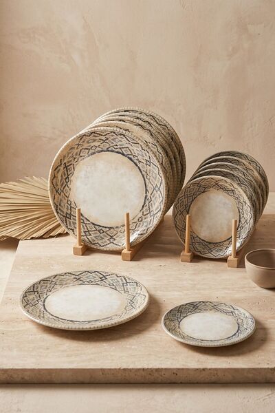 RUBİ PORSELEN Plate - Cream - 6+