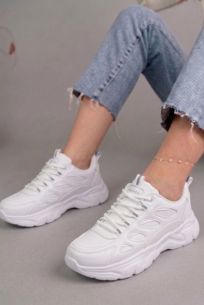 AlbiShoes Women's High Thick Sole 5 cm Soft Anatomical Comfortable Sole Women's Sneaker Sports Shoes