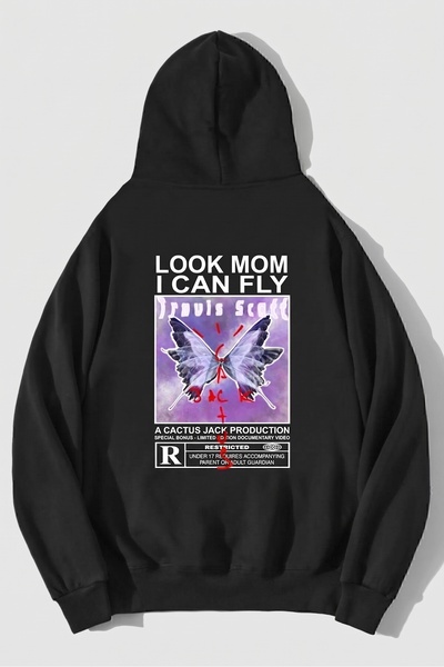 Rue Lora Butik Unisex Oversize Printed Sweatshirt