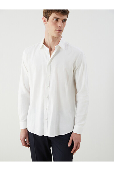LC Waikiki Shirts - Ecru - Narrow / Slim