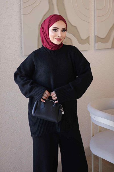 İmajButik Modest Sweaters - Black - Oversize