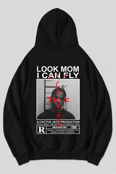 Rue Lora Butik Unisex Oversize Printed Sweatshirt