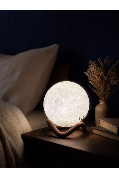 Genel Markalar Minimosini3d Luna Ay Gece Lambası USB LED Gün Işığı Masa Lamba...