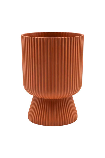 SERİNOVA Lotus Vazo 3 NO 10,5 L Kayısı Turuncu Katmanlı Dekoratif UV Dayanıml...