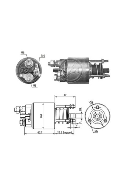 ZM 640 Starter Solenoid 24V Daf F 1300 F - F 1500 Df - F 2105 Df