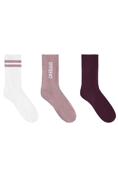 Oysho 3 çift Classic pamuklu karışımlı çoraplar