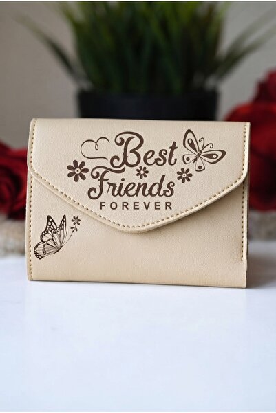 Laser Gallery Engraved "Best Friends Forever" Ladies Wallet