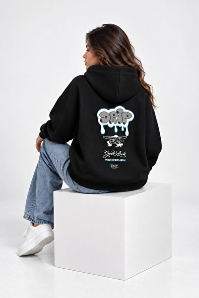 Ciel Lune Unisex Γυναικεία και Ανδρικά Φούτερ με κουκούλα με στάμπα κειμένου ...