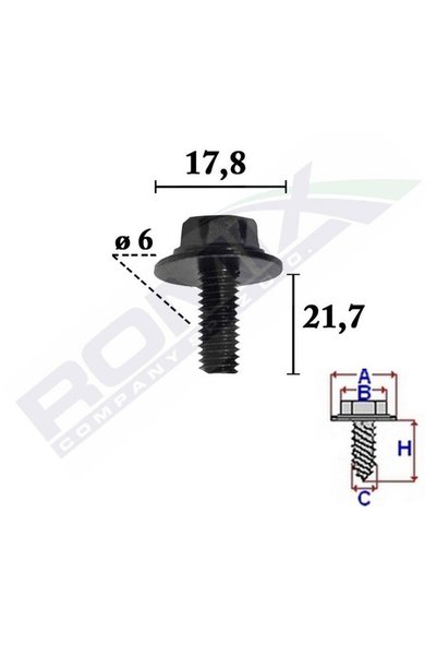 Generic SURUB FIXARE PENTRU MAZDA6X21.7MM SET 10 BUC