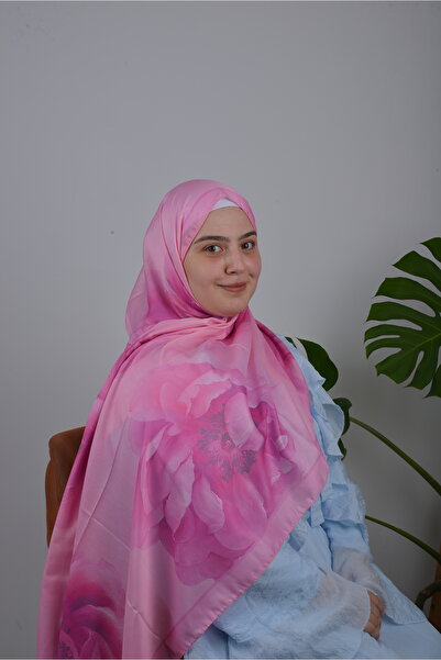 Alina Pembe Desenli Şal