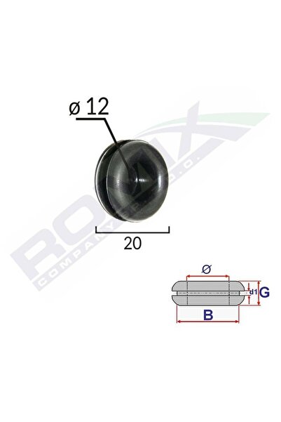 Generic CAPAC CAUCIUC INCHIS UNIVERSAL DIAMETRU 12MM SET 5 BUC