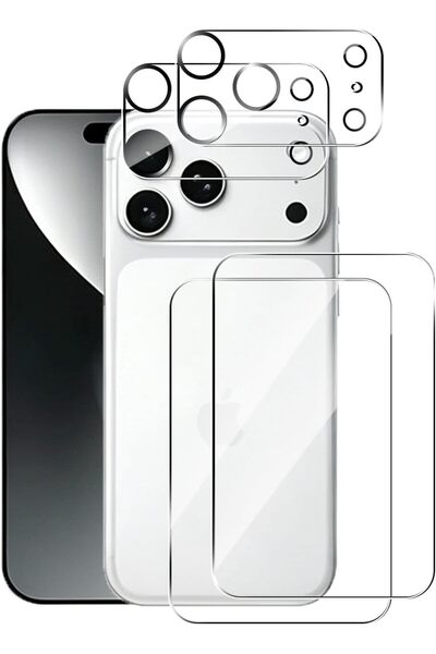 aheaks iPhone 18 Pro Max Arka Koruma Nano Cam ve Kamera Çevresi Koruması Nano...