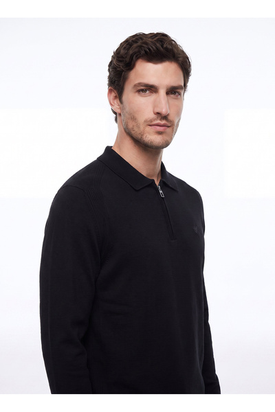 Fabrika Siyah ErkekSlim Fit Polo Kazak F6WM-KZK 2021