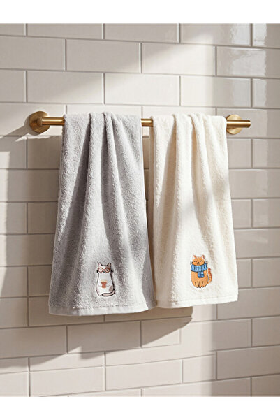 LC Waikiki Embroidered Cotton Hand Towel Set of 2 for Style Enthusiasts from ...