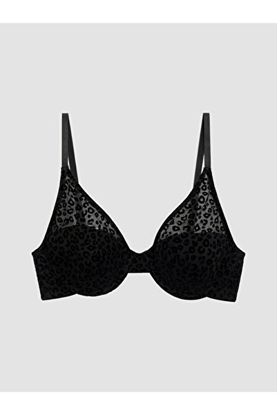 LC Waikiki Unpadded Leopard Embroidered T-Shirt Bra with Underwire for Style ...