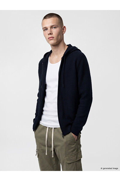 LC Waikiki Standard Fit Hooded Men's Knitwear Cardigan for Style Enthusiasts ...