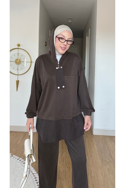 salisburys Molly Nelly Women's Comfortable Hooded Set with Front Pieces