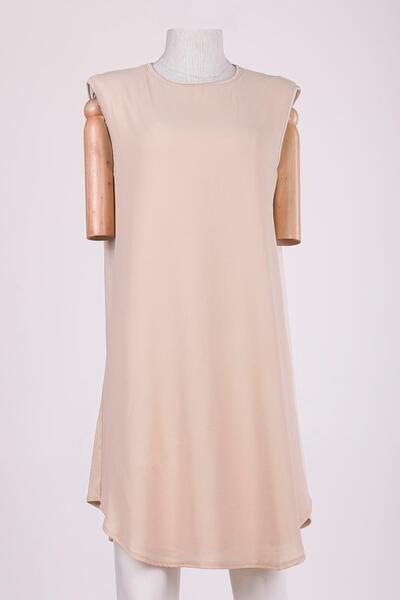 Invee Combed Cotton Sleeveless Tunic Beige