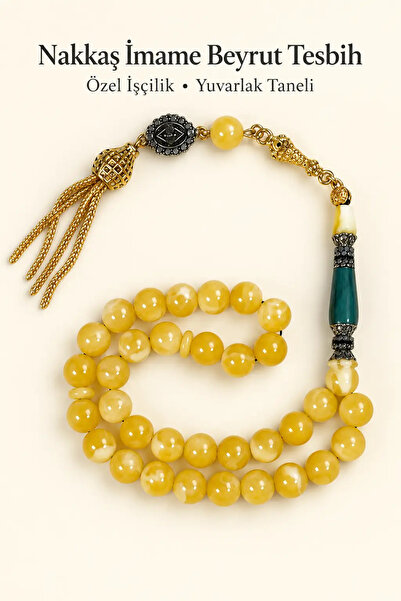 İlkbenaldim Nakkaş İmame Beirut Prayer Beads – Specially Crafted with Round B...
