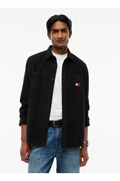 Tommy Jeans Siyah Erkek Gömlek DM0DM23705BDS TJM RLX CORDUROY SHI