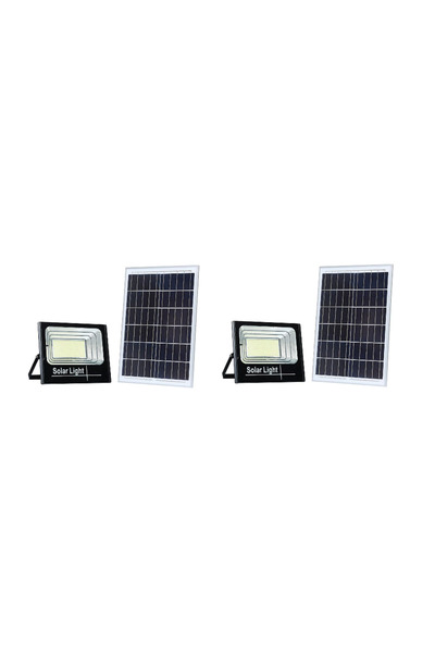 Suntec Set 2 x Proiector LED 300W cu Panou Solar și Telecomandă, MDSALE IP66