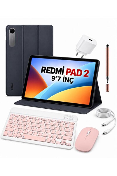 Xiaomi Redmı Pad 2 9.7" 4GB 128GB TABLET+KILIF+KLAVYE+MOUSE+ŞARJ ALETİ (HEDİY...