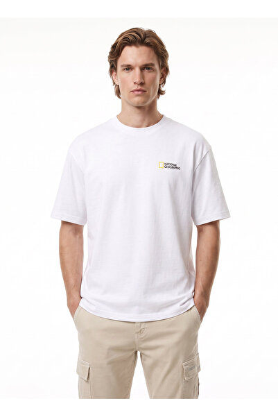 NATIONAL GEOGRAPHIC Beyaz Erkek T-Shirt N6WM-TST4055