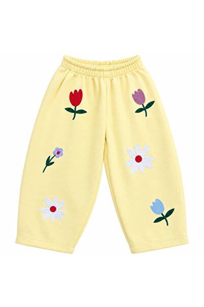 OZZY KİDS Girl's Floral Embroidered Tracksuit