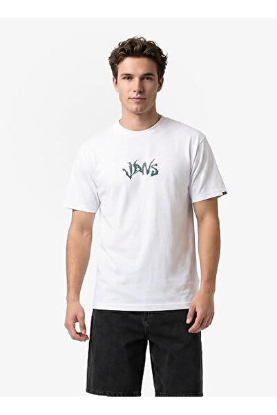 Vans VN000SY0WHT1 Wild Circle SS Tee Beyaz Yuvarlak Yaka Düz Erkek T-Shirt