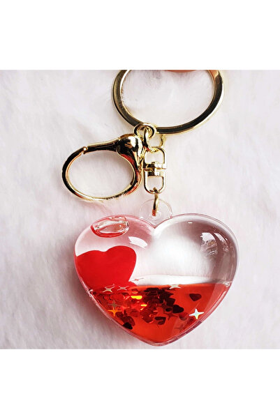 Lovesta Home سلسلة مفاتيح على شكل قلب أحمر