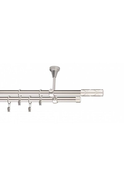Perdegal Galerie metalica Ciel Dubla De Tavan 19mmx200cm, cu Inele din Metal,...