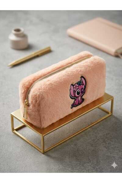SEYFİKİRTASİYE Plush Pencil Case Pen Holder Pen Bag 6X10X19 cm Medium Size Pi...