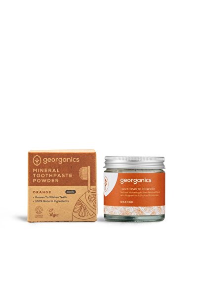 Georganics Pudră de pastă de dinți minerală cu portocale 60 ml