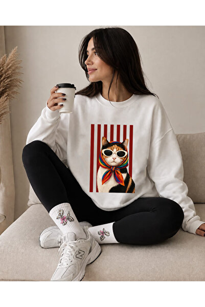 SUNFREE Unisex Ανδρικό/Γυναικείο Φούτερ με στάμπα Mix Trend, Oversize, με λαι...