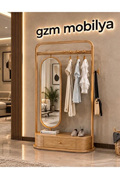 larissa design ahşap portmanto