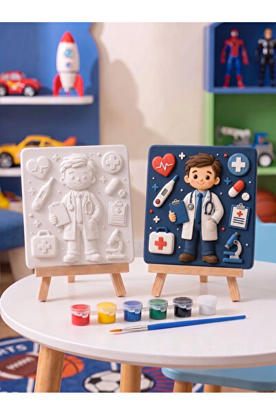 Tabdiko 15x15 Doktor Çocuk Taş Boyama Seti – Çocuk ve Yetişkin Hobi Kiti