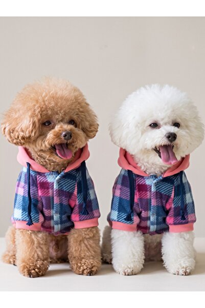 Kemique Marshmellow Kapşonlu Polar Köpek Ceketi – Sıcak Tutan Yumuşak Köpek K...