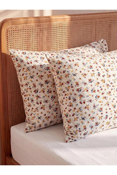 LC Waikiki Mixed Floral Patterned Cotton Pillowcase 2-Pack 50X70 cm (W6)