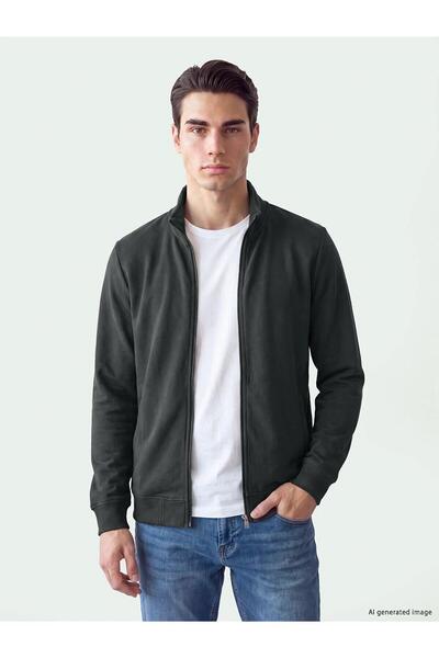 LC Waikiki High Collar Men's Zippered Sweatshirt (W6)
