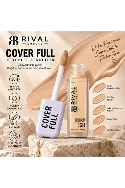 Generic Brand Rival Beauty Cover Full 36H Concealer – High Coverage, Long-Lasting Liquid Concealer 10 g