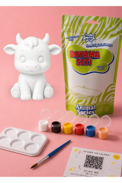 İnek Boyama Seti | Hobi ve Eğitici Aktivite İçin 3D İnek Boyama Seti | Animal Serisi