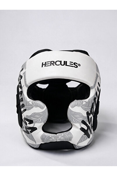 HERCULES Fight Gear Kafa Koruyucu - Beyaz Çiçek Desenli - Boks, MMA, Kickboks...