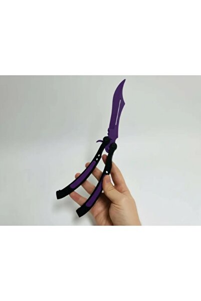 Novexa Print CS2 Kelebek/Butterfly Bıçak Plastik Mor Oyuncak 3D (Keskin Değil)