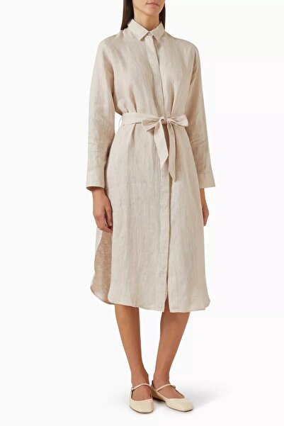 Derek Rose Sicily Linen Shirt Dress with Belt & Comfortable Summer Elegance